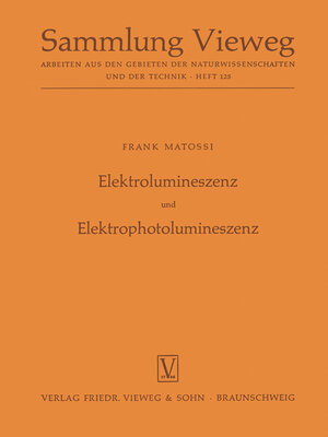 cover image of Elektrolumineszenz und Elektrophotolumineszenz